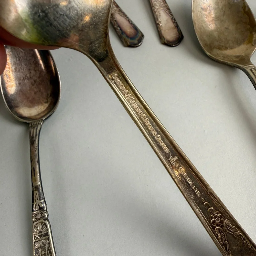 Vtg Silverplate Flatware Lot Rogers Bros Wm Rogers Holmes & Edwards EPNS 48 Pcs